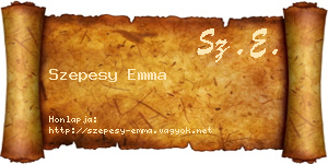 Szepesy Emma névjegykártya